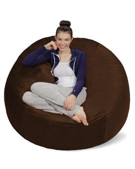 Sofa Sack - Plush Ultra Soft Bean Bags Chairs For Kids, Teens, Adults - Memory Foam Beanless Bag Chair With Microsuede Cover - Foam Filled Furniture For Dorm Room - Chocolate 5