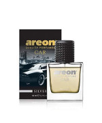 Areon Mcp05 Car Air Freshener Perfume For Men Women 1.7 Fl Oz. (50Ml) Glass Bottle, Silver