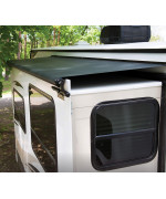 Solera 5000 Series Slide Topper Awning - Black - 12' (11' 7 Fabric) - Heavy-Duty Protection For Rv Slide-Outs - Full Coverage - Clean And Seamless Look - Cold-Crack-Tested Vinyl - V000168328