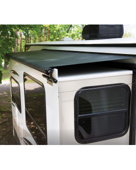 Solera 5000 Series Slide Topper Awning - Black - 12' (11' 7 Fabric) - Heavy-Duty Protection For Rv Slide-Outs - Full Coverage - Clean And Seamless Look - Cold-Crack-Tested Vinyl - V000168328