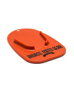 Badass Moto Motorcycle Kickstand Pad - Sturgis Orange - American Made In Usa. Durable Biker Kick Stand Coaster/Support Plate Color Choices. Park Your Bike On Hot Pavement, Grass, Soft Ground
