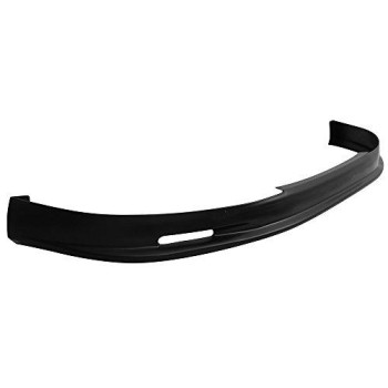 Ikon Motorsports Front Bumper Lip Compatible With 1999-2000 Honda Civic, Pp Black Pp Front Lip Spoiler Splitter