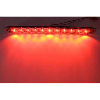 15" Clear Red Multi-Function Stop Turn Tail Marker Trailer Light Led Bar Truck Waterproof Usa Made