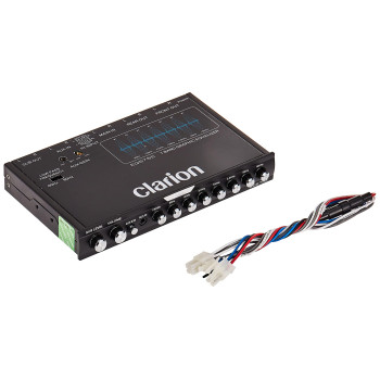 Clarion Eqs755 7-Band Car Audio Graphic Equalizer With Front 3.5Mm Auxiliary Input, Rear Rca Auxiliary Input And High Level Speaker Inputs, Black