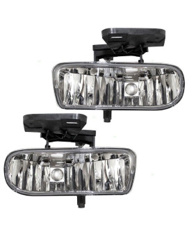 Avec Brand 99-02 Silverado 1500 2500 OES clear fog lamp lights replacement pair set 1999 2000 2001 2001