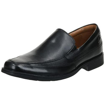 Clarks Mens Tilden Free Loafer, Black Leather, 7