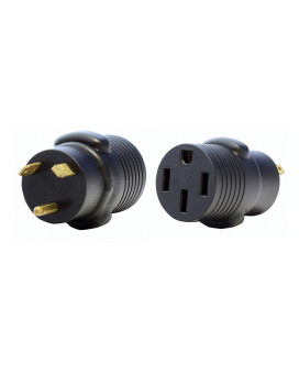 Valterra A10-3050Avp Mighty Cord Adapter Plug - 30Am To 50Af, Black (Carded)