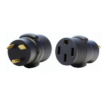 Valterra A10-3050Avp Mighty Cord Adapter Plug - 30Am To 50Af, Black (Carded)