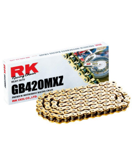 Rk Racing Chain Gb420Mxz-70 (420 Series) Gold 70 Link Heavy Duty Mxsx Racing Non O-Ring Chain With Connecting Link