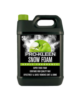 5L Of Pro-Kleen Apple Snow Foam With Wax - Super Thick, Ph Neutral & Non-Caustic Foam - Extremely Powerful & Easy To Use