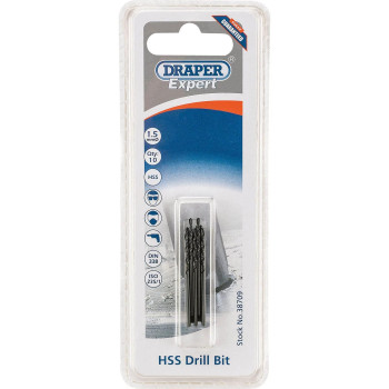 Draper 38809 Expert Hss Drill Bit, 65Mm A, Pack Of 10, Blue