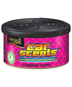 Car Scents Air-Fresheners Display, 12 Pcs - Coronado Cherry Air Fresheners Made From 100% Fine Organic Essences And Packaged In Recyclable Aluminum Cans Just Open The Can, Place It Wherever You Wan