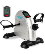 Vive Pedal Exerciser - Stationary Exercise Leg Peddler - Low Impact, Portable Mini Cycle Bike for Under Your Office Desk - Slim Design for Arm or Foot - Small, Sitdown Recumbent Equipment Machine