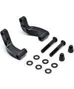 Krator Black Mirror Relocation Extension Adapter Kit Compatible With Harley Davidson Motorcycles