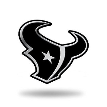 Rico Industries Nfl Houston Texans Chrome Finished Auto Emblem 3D Sticker, Silver