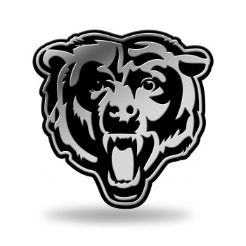 Nfl Rico Industries Chrome Finished Auto Emblem 3D Sticker, Chicago Bears , 3 X 35-Inches