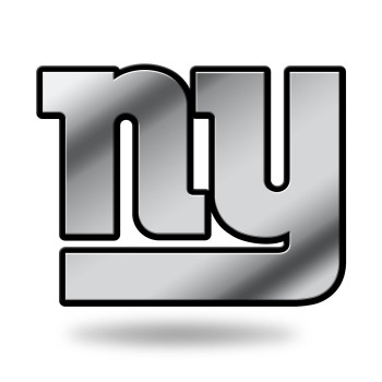 Rico Industries Nfl New York Giants Chrome Finished Auto Emblem 3D Sticker , Silver