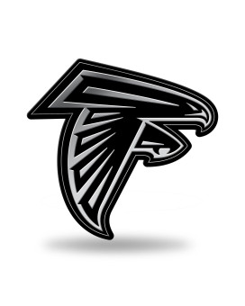 Rico Industries Nfl Atlanta Falcons Chrome Finished Auto Emblem 3D Sticker, Silver