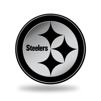 Rico Industries Nfl Pittsburgh Steelers Chrome Finished Auto Emblem 3D Sticker, Silver