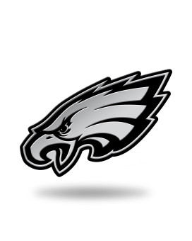 Rico Industries Nfl Chrome Finished Auto Emblem 3D Sticker, Philadelphia Eagles , 3 X 35-Inches