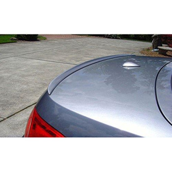 Trunk Spoiler Compatible With 2007-2013 Bmw 3-Series E93, M3 Style Unpainted Raw Material Black Abs Rear Tail Lip Deck Boot Wing By Ikon Motorsports, 2008 2009 2010 2011 2012