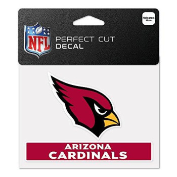 Nfl Arizona Cardinals Wcr47913014 Perfect Cut Color Decal, 4.5 X 5.75