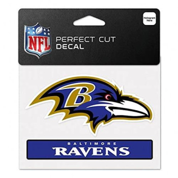 Nfl Baltimore Ravens Wcr47915014 Perfect Cut Color Decal, 4.5 X 5.75