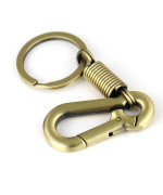 Maycom Retro Style Simple Strong Carabiner Shape Keychain Key Chain Ring Keyring Keyfob Key Holder (Bronze)