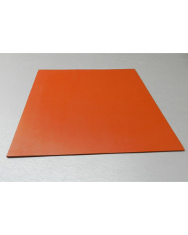 Flexible Heat Resistant Silicone Rubber Sheeting, U.S. High Temp Red 1/8" x 8" x 8" Square