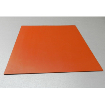 Flexible Heat Resistant Silicone Rubber Sheeting, U.S. High Temp Red 1/8" x 8" x 8" Square