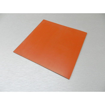 Flexible Heat Resistant Silicone Rubber Sheeting, U.S. High Temp Red 1/8" x 8" x 8" Square