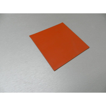 Flexible Heat Resistant Silicone Rubber Sheeting, U.S. High Temp Red 1/8" x 8" x 8" Square