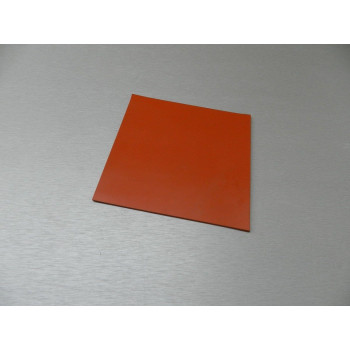 Flexible Heat Resistant Silicone Rubber Sheeting, U.S. High Temp Red 1/8" x 8" x 8" Square