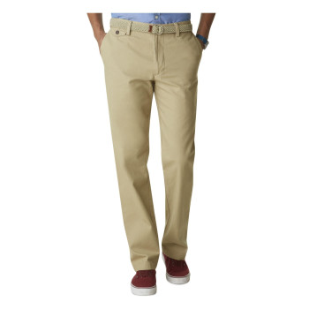 Dockers Mens Relaxed Fit Comfort Khaki Pants - Pleated, British Khaki (Stretch), 34W X 32L