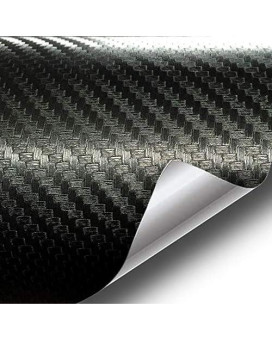 Vvivid Xpo Black Carbon Fiber Car Wrap Vinyl Roll Featuring Air Release Technology (17.75 Inch X 5Ft)