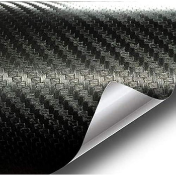 Vvivid Xpo Black Carbon Fiber Car Wrap Vinyl Roll Featuring Air Release Technology (17.75 Inch X 5Ft)