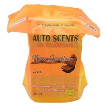 New Leather Scent Professional Air Freshener Pads - Remove The Worst Smells With These Heavy Duty Pads (60 Pads Per Pack) (New Leather Scent)