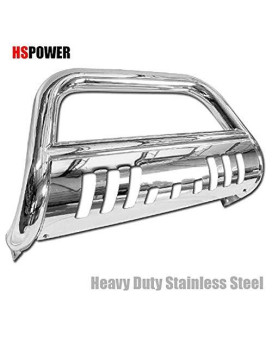 Hs Power Chrome Bull Bar Hd Heavy Duty Steel Compatible With 05-14 Nissan Frontier Pathfinder Xterra Brush Push Front Bumper Grill Grille Guard