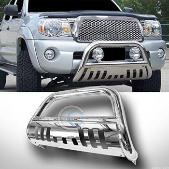 Hs Power Chrome Bull Bar Hd Heavy Duty Steel Compatible With 05-14 Nissan Frontier Pathfinder Xterra Brush Push Front Bumper Grill Grille Guard