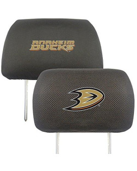 Nhl Anaheim Ducks Auto Headrest Covers, Team Colors, One Size