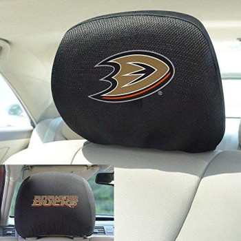 Nhl Anaheim Ducks Auto Headrest Covers, Team Colors, One Size