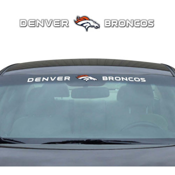 Fanmats Nfl Denver Broncos Windshield Decal, Orange, Standard, 325 X 34