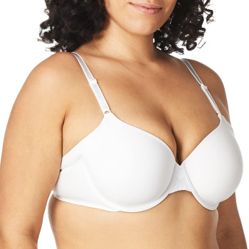 Olga Womens No Side Effects Underwire Contour Bra, White, 36D