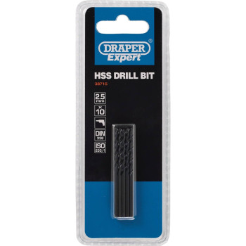 Draper 38715 Expert Hss Drill Bit, 25Mm A, Pack Of 10, Blue