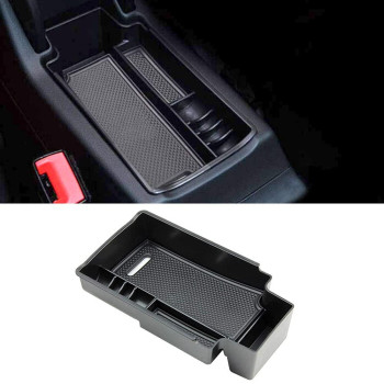 VESUL Center Console Tray Armrest Storage Box Compatible with Audi Q3 2013 2014 2015 2016 2017 2018 ABS Tray Armrest Insert Organizer Glove Pallet