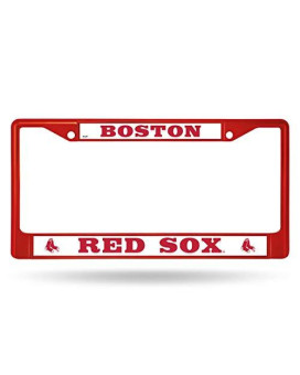 Mlb Red Sox Chrome Frame, Red, 15 X 8, Logo Color