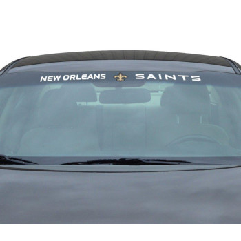 Fanmats Nfl - New Orleans Saints Sun Stripe Windshield Decal 325 In X 34 In