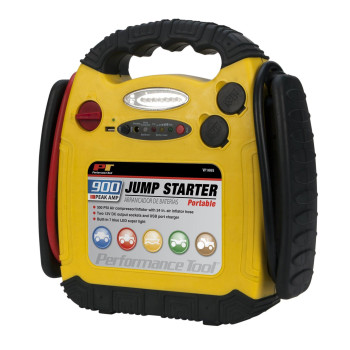 Performance Tool W1665 900 Amp Jump Starter, Inflator, Portable Power Unit