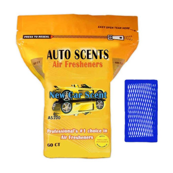 New Car Scent Professional Air Freshener Pads - Remove The Worst Smells With These Heavy Duty Pads (60 Pads Per Pack) (New Car Scent)