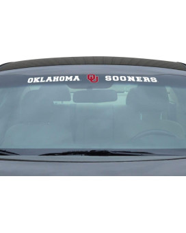 University Of Oklahoma Sun Stripe Windshield Decal 325 In X 34 In